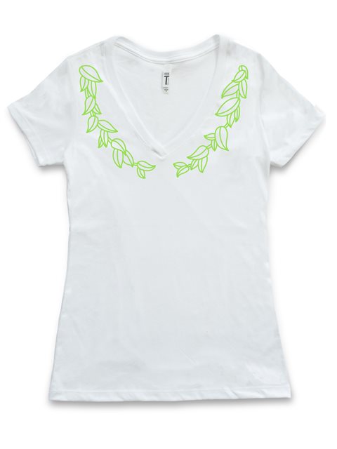 Honi Pua - Maile Lei Ladies Hawaiian T-Shirt