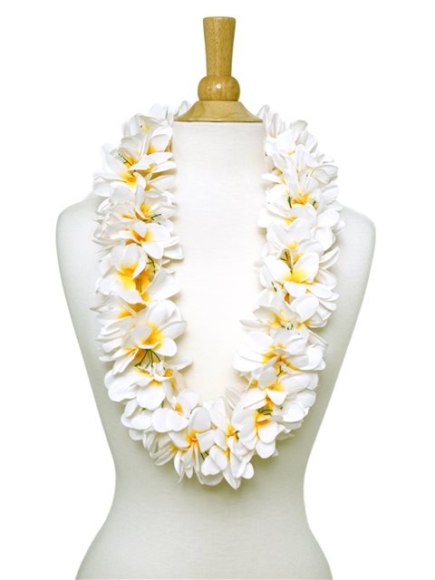 Ka Makani - White & Yellow Plumeria Lei
