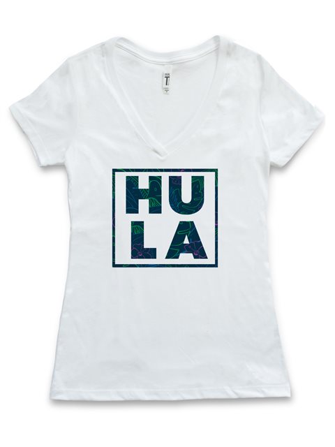 Honi Pua - Floral Hula Ladies Hawaiian T-Shirt