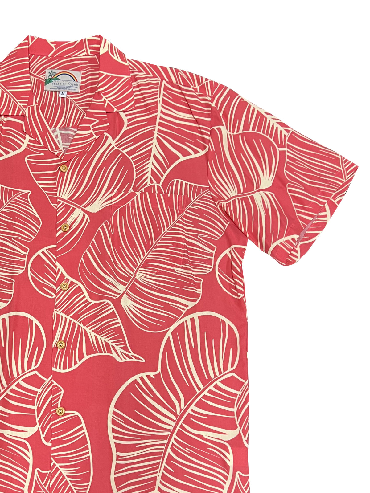 Paradise Found - Taro Leaf Coral Men's Hawaiian Shirt
