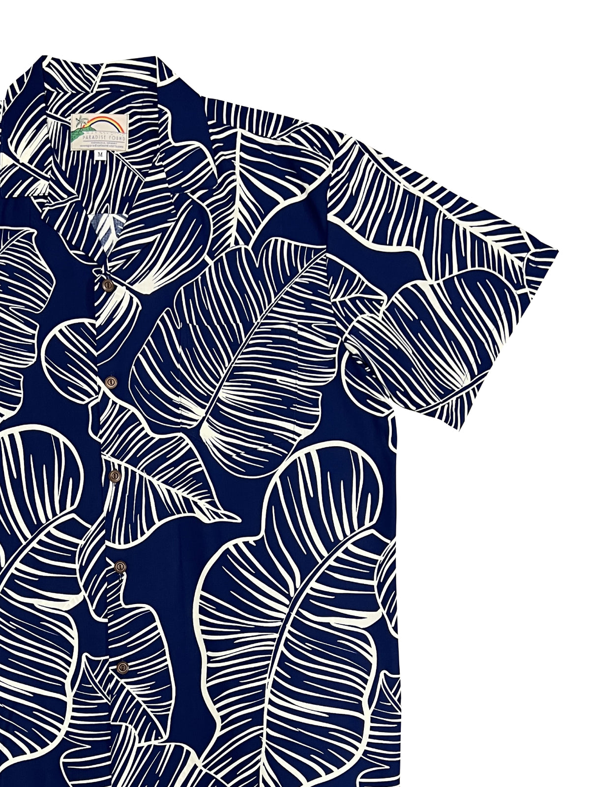 Paradise Found - Taro Leaf Navy Men's Hawaiian Shirt