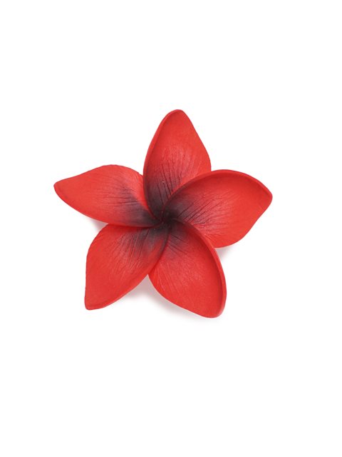 Ka Makani - Red Single Plumeria Hair Clip 2.5in