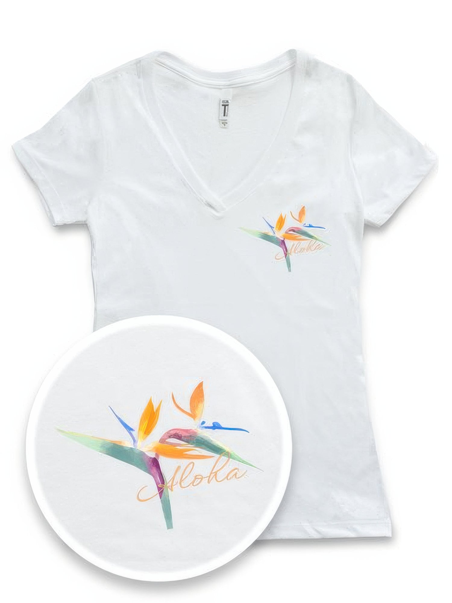 Honi Pua - Bird of Paradise Ladies Hawaiian T-Shirt – Kamakani