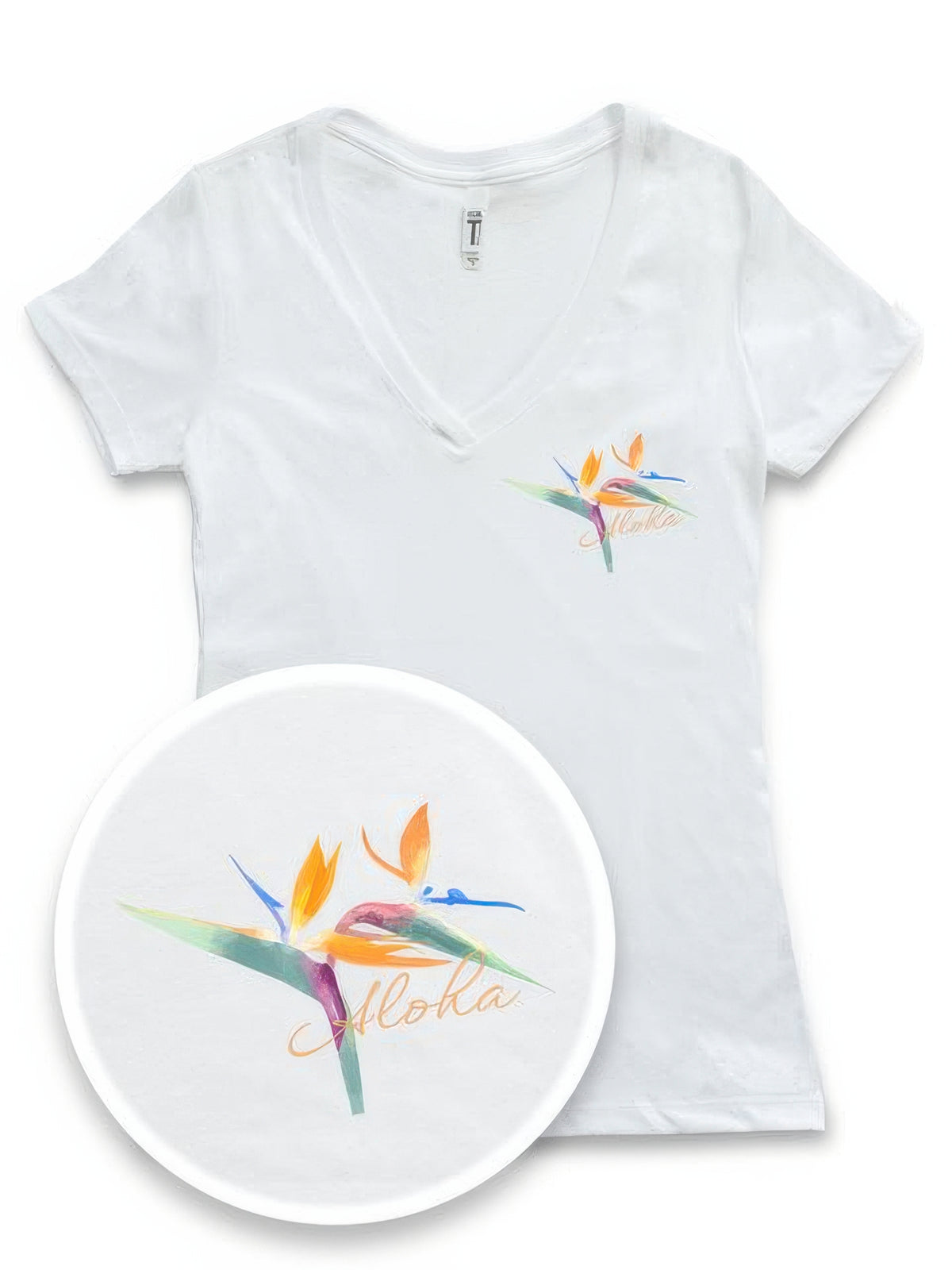 Honi Pua - Bird of Paradise Ladies Hawaiian T-Shirt