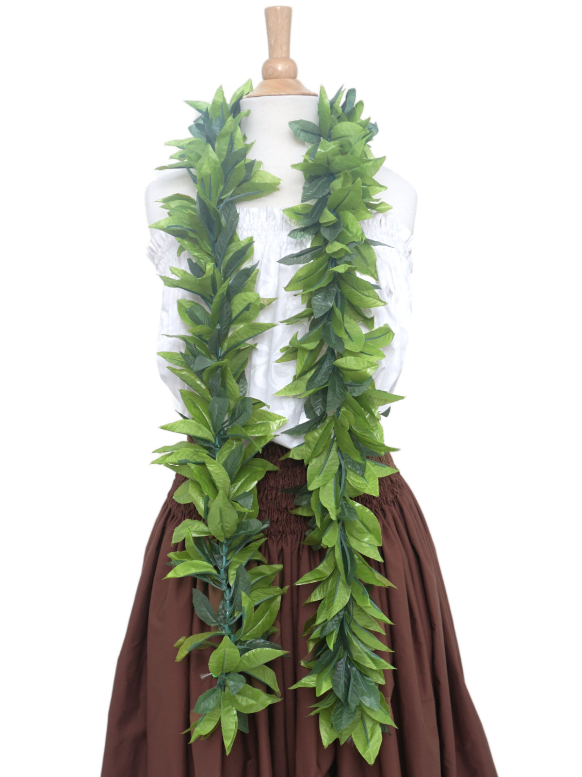 Ka Makani - Green  Premium Maile Open Lei
