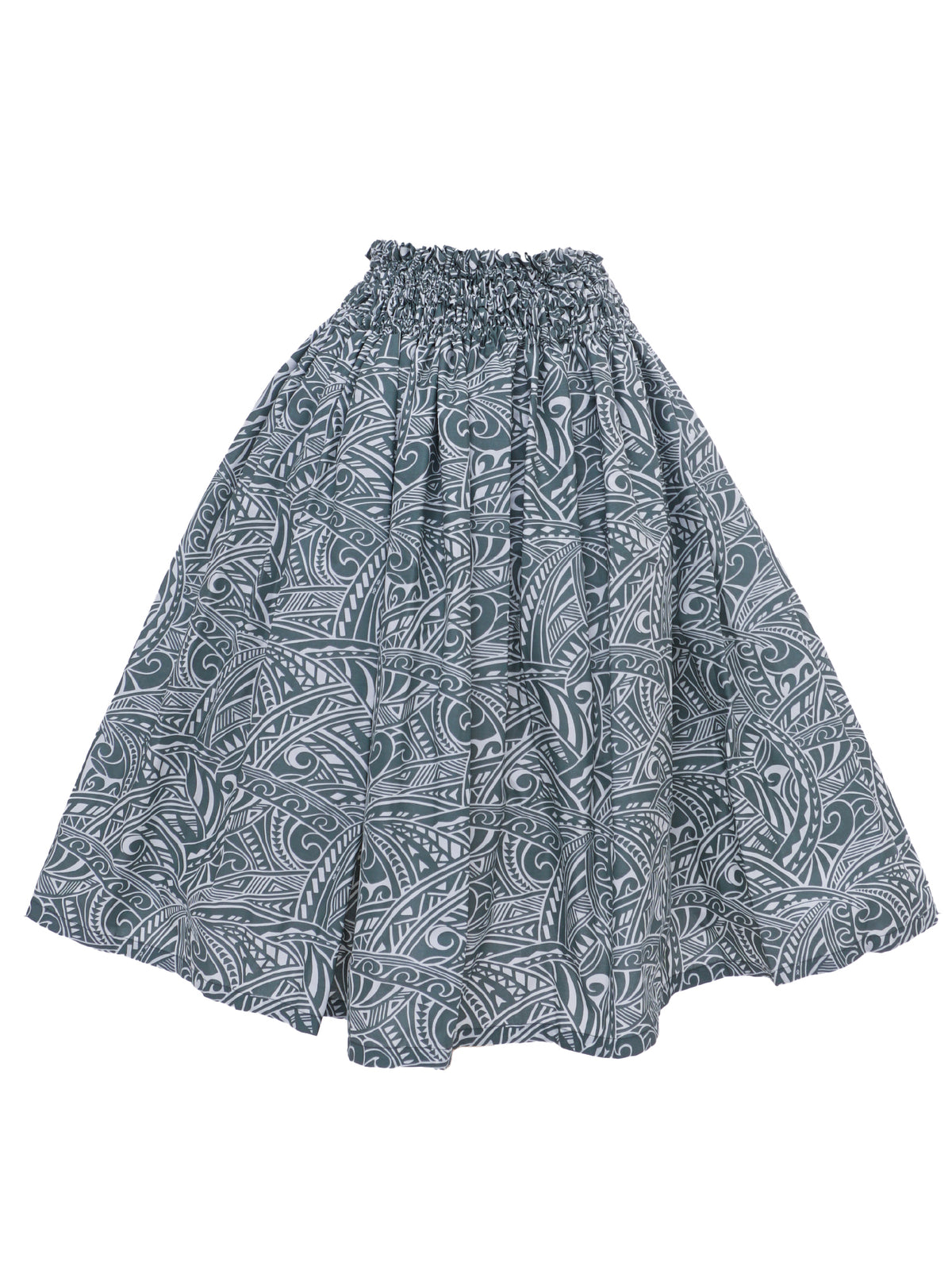 Tribal Tattoo Sage Poly Cotton Hula Pau Skirt