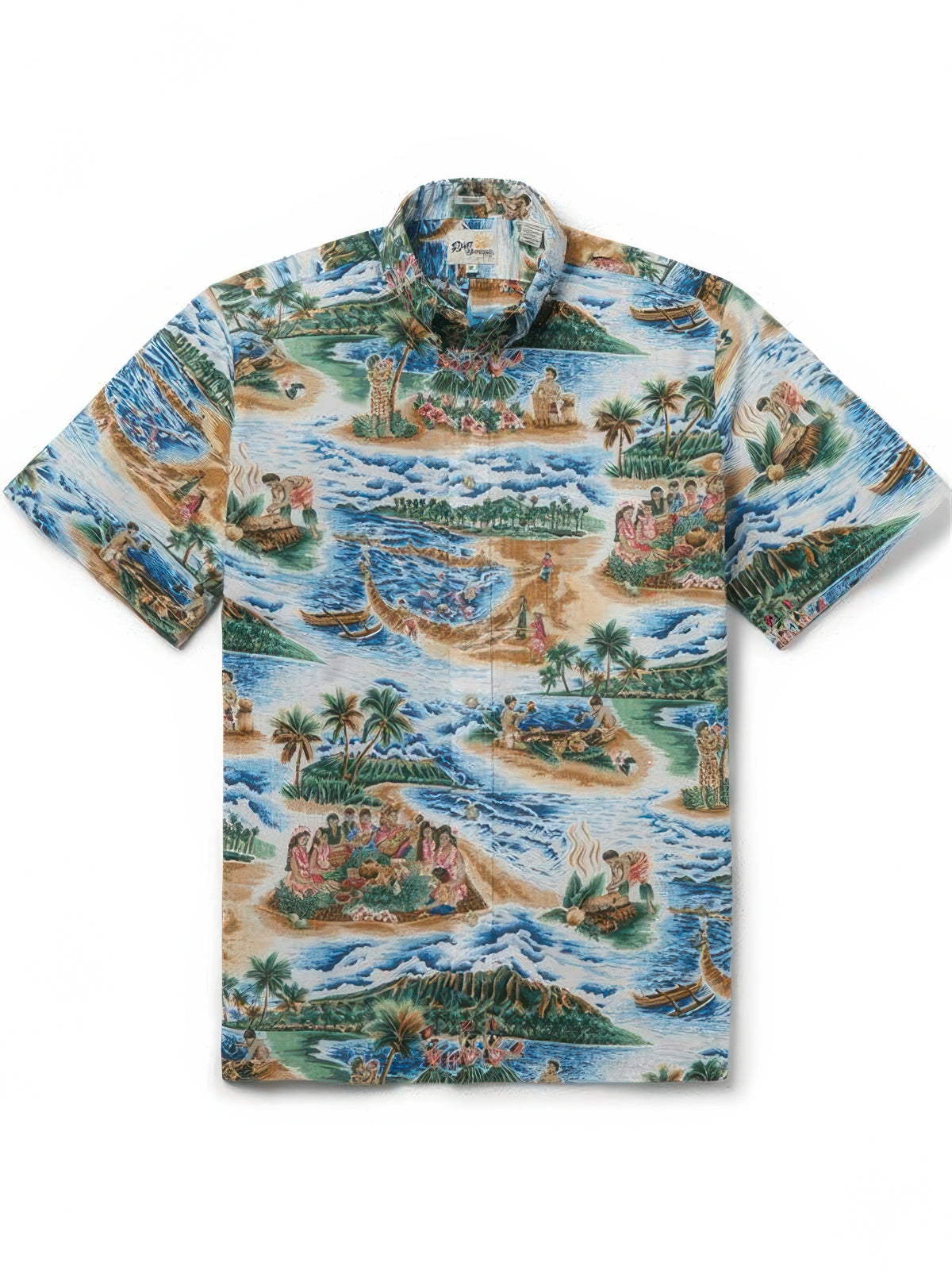 Reyn Spooner - Ohana Luau White Spooner Kloth Men's Hawaiian Shirt Classic Fit