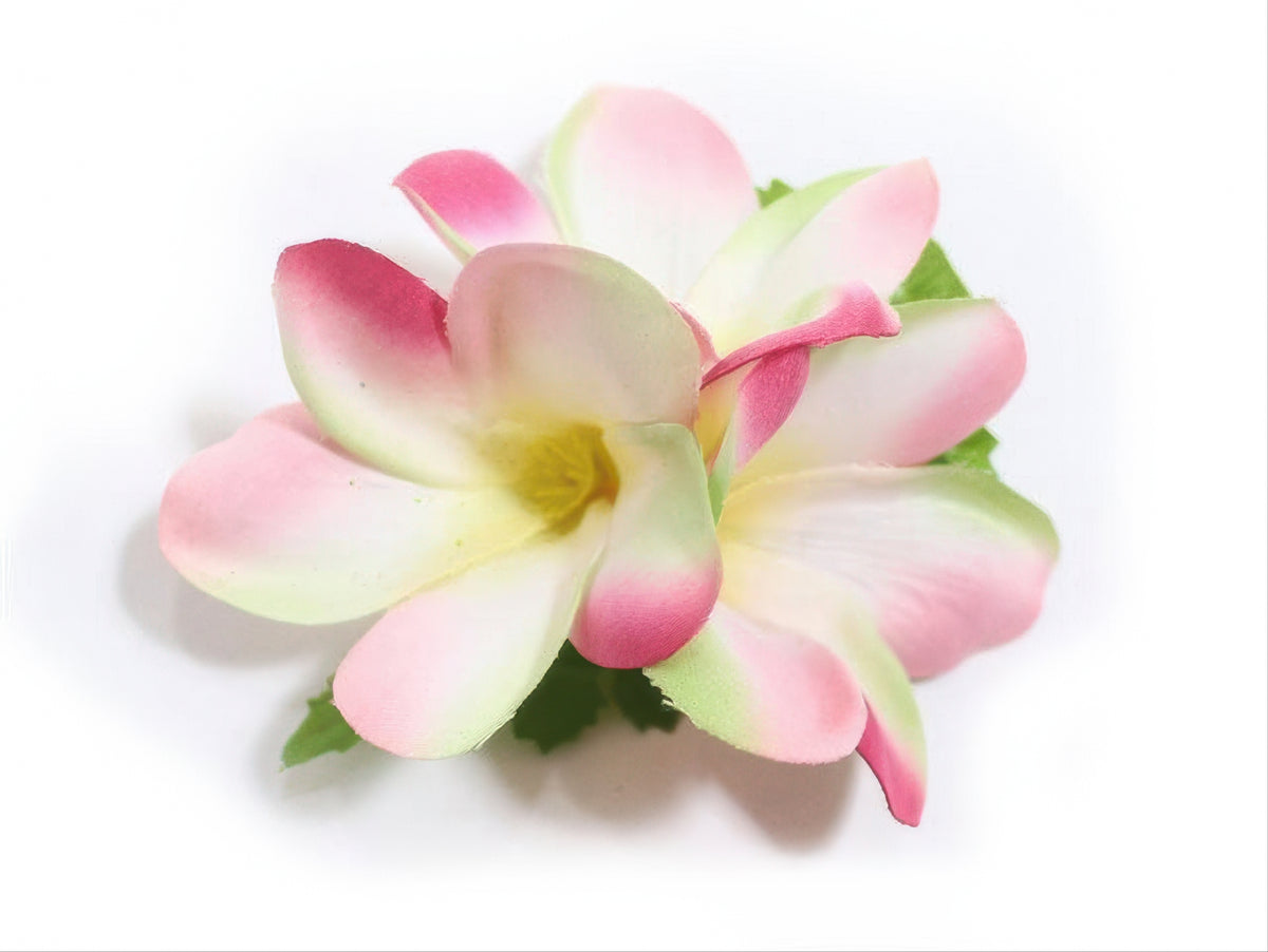 Ka Makani - Pink Extra Small Plumeria Hair Clip 3"