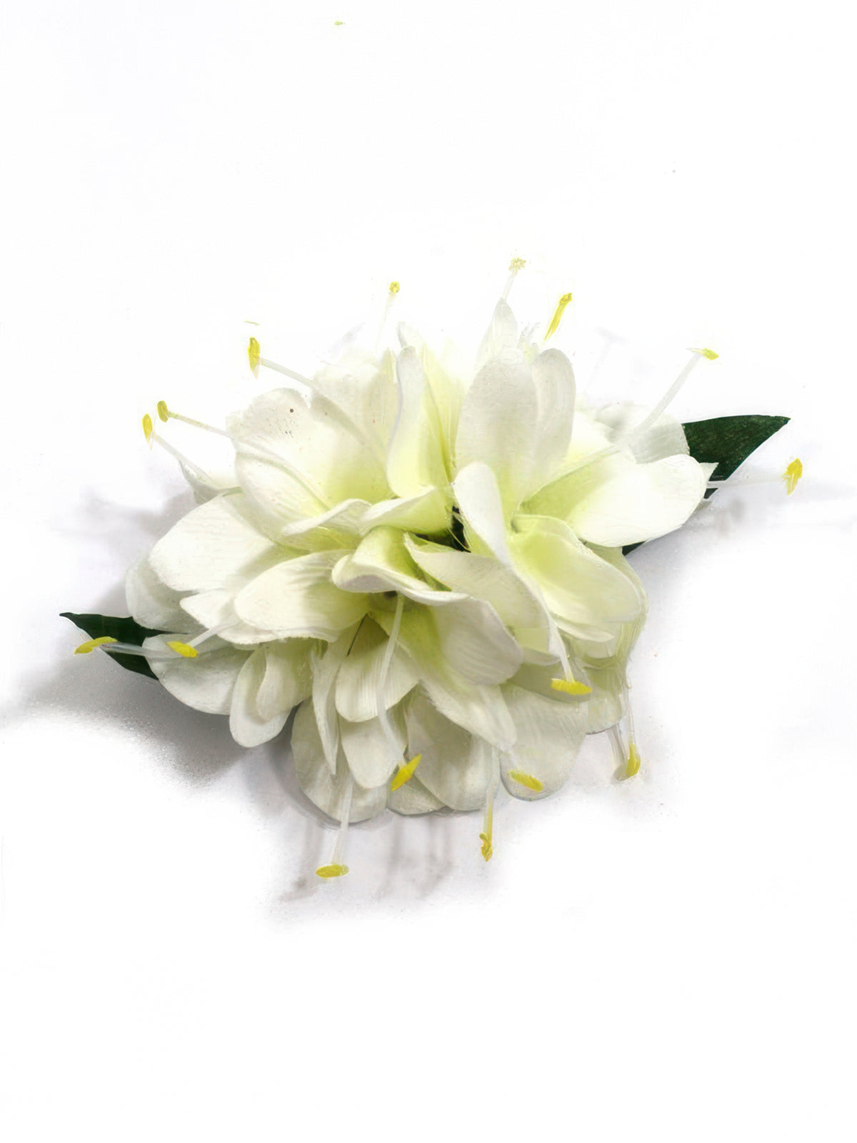 Ka Makani - White Kahili Ginger Hair Clip x 3.5"