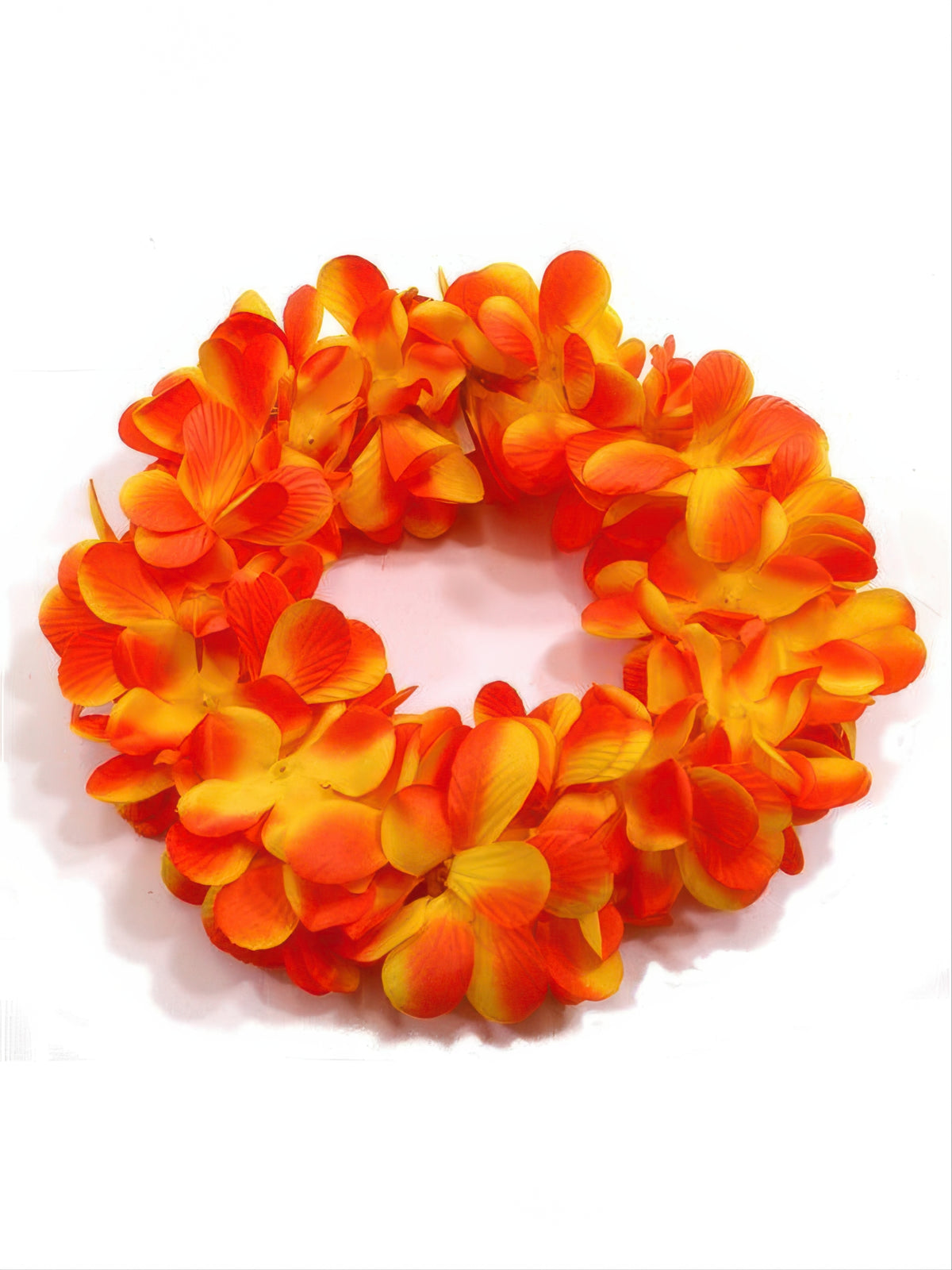 Ka Makani - Golden Orange Plumeria Double Headband (Haku Lei)