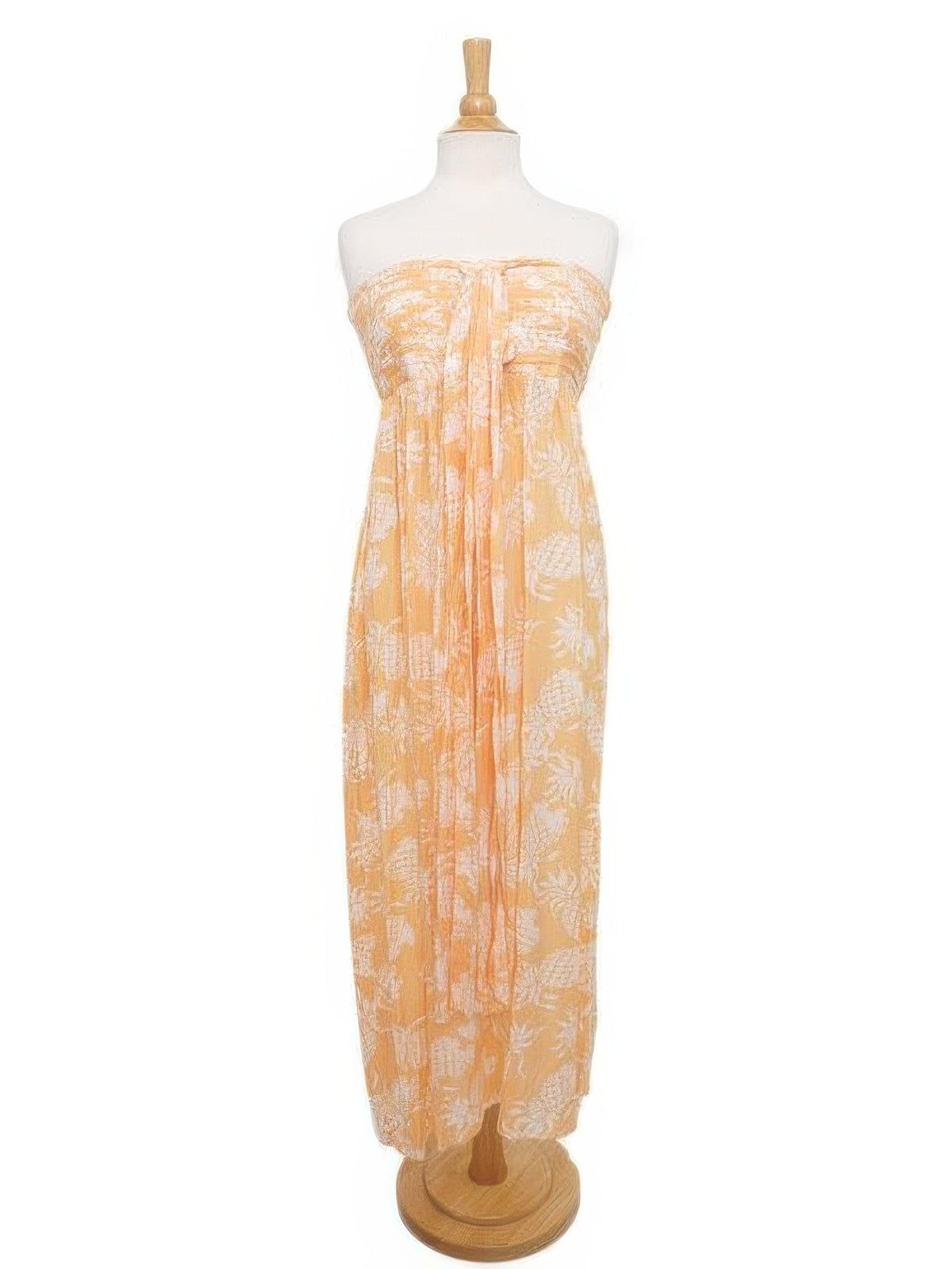 Sarong King - Pineapple Bleached Apricot Wailea Long Dress