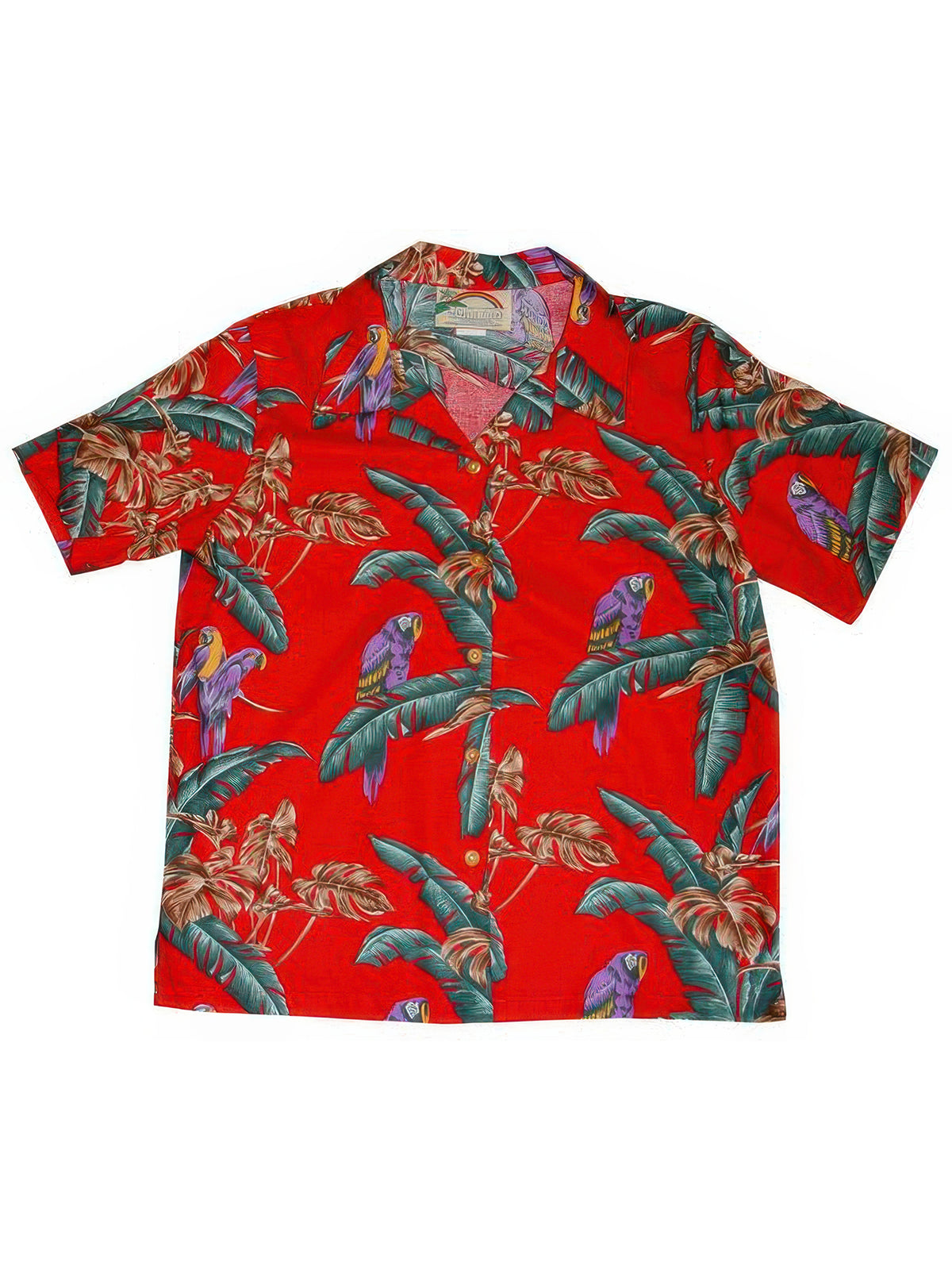 Paradise Found - Jungle Bird Red Rayon Women's Hawaiian Shirt