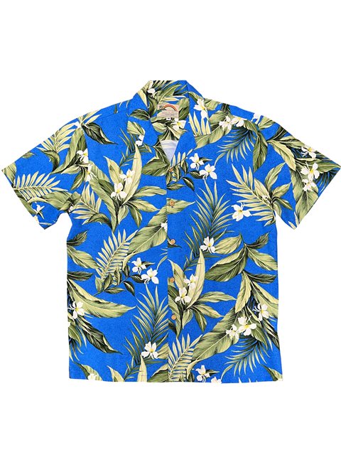 Paradise Found - White Ginger Peri Rayon Men's Hawaiian Shirt