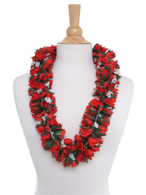 Ka Makani - Red Double Rose Bud Lei