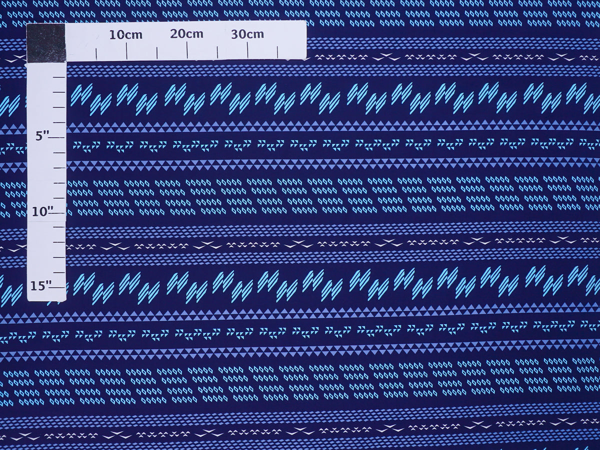 Tribal Triangle Navy Poly Cotton CHOE-573