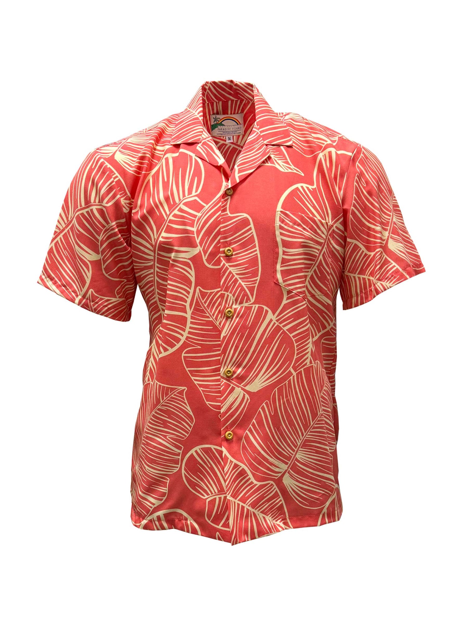Paradise Found - Taro Leaf Coral Men's Hawaiian Shirt – Kamakani