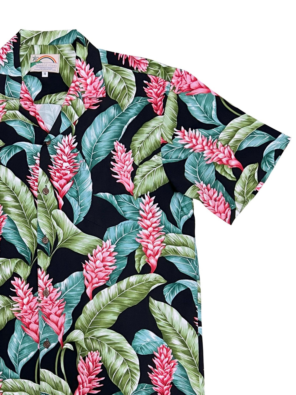 Paradise Found - Red Ginger Black Men's Hawaiian Shirt