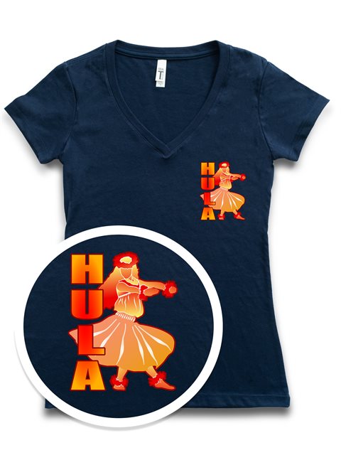 Honi Pua - Hula Dancer Ladies Hawaiian T-Shirt