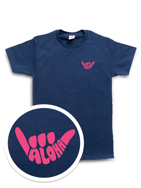 Honi Pua - Aloha Shaka Pocket Unisex Hawaiian T-Shirt
