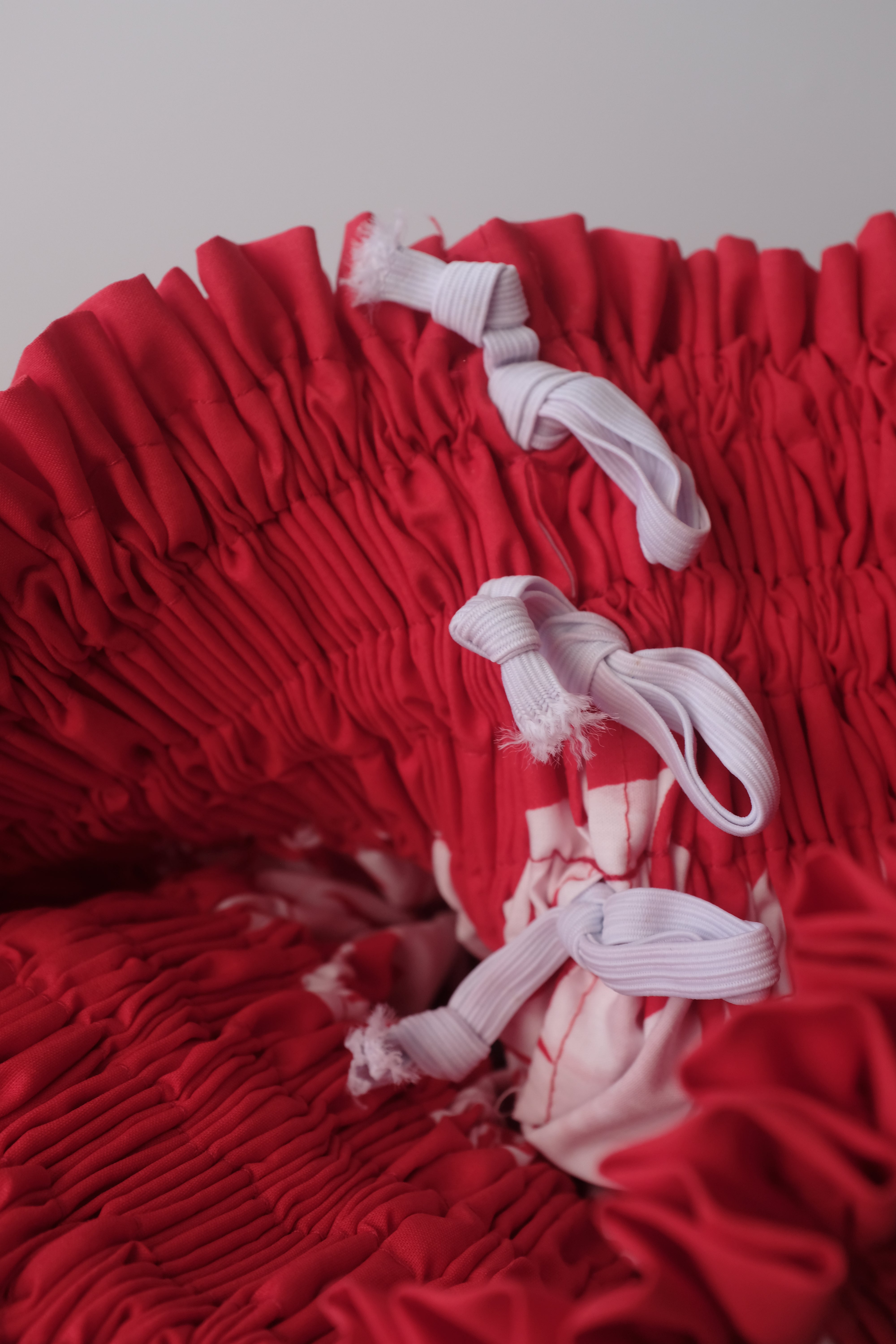 Ka Makani - Green Palaka Gingham Cotton Hula Pau Skirt / 3 Bands