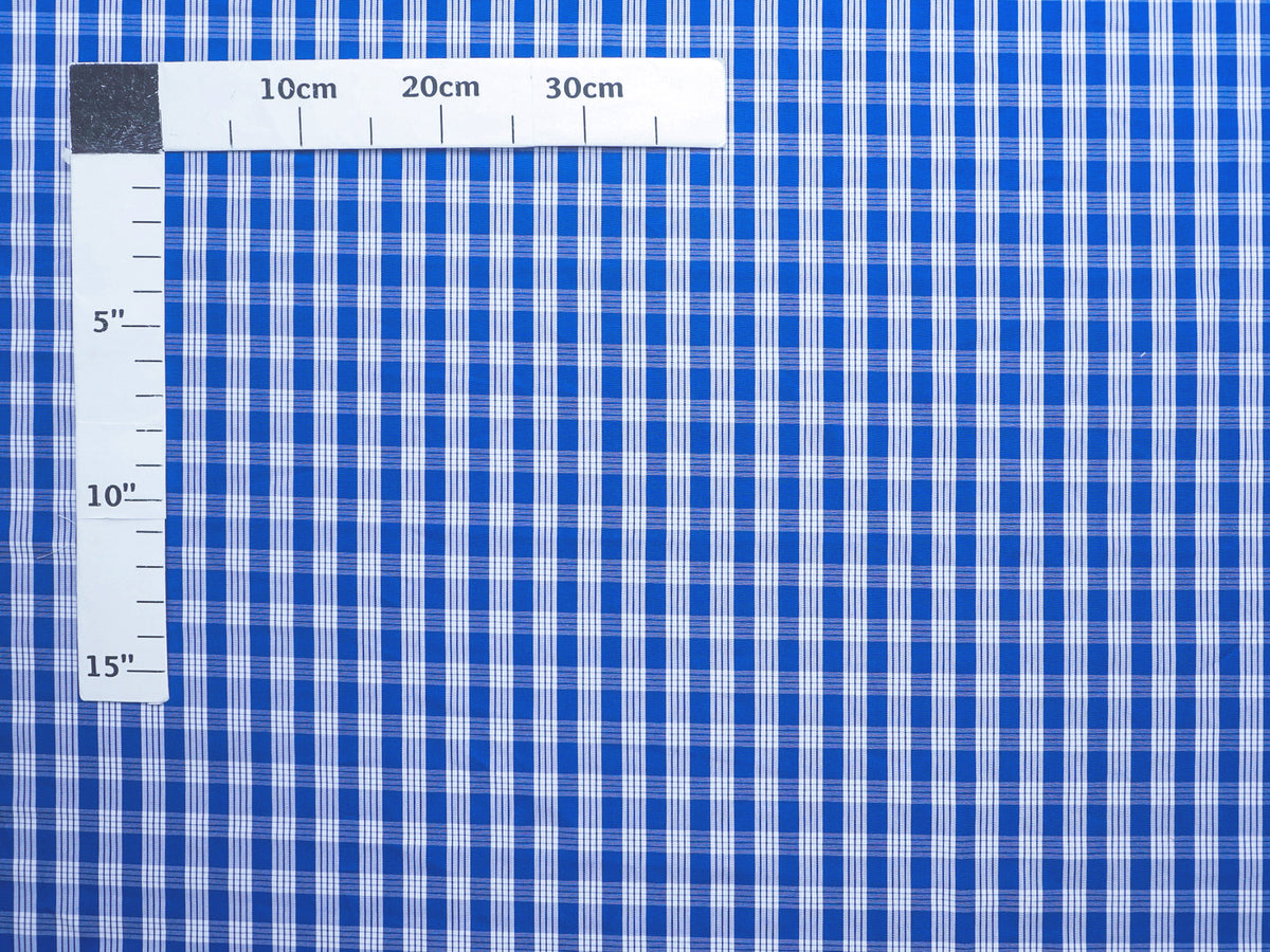 Blue Gingham Palaka Hawaiian Fabric