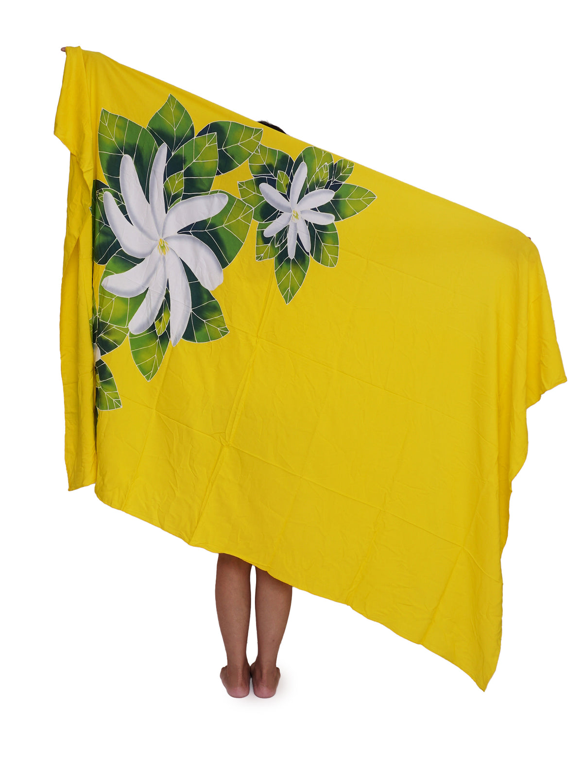 Ka Makani - Tiare Yellow Hand Printed Pareo Sarong