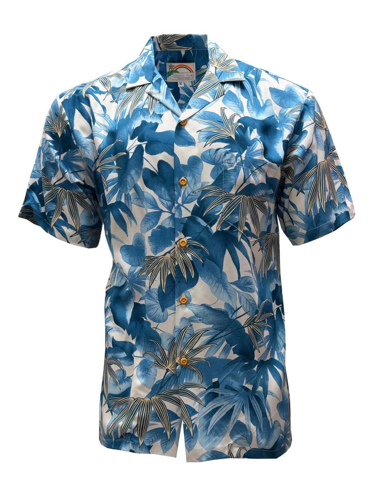 Paradise Found - Shadow Garden Blue Rayon Men's Hawaiian Shirt