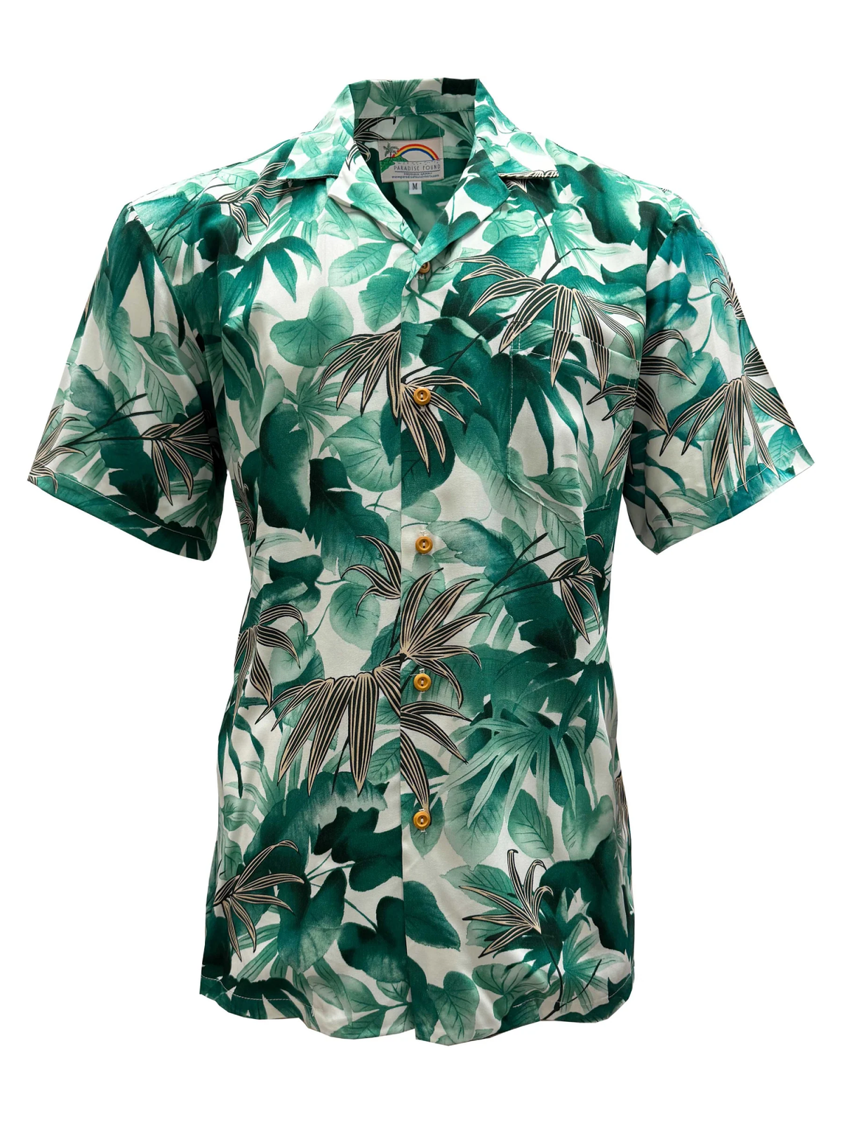 Paradise Found - Shadow Garden Green Rayon Men's Hawaiian Shirt