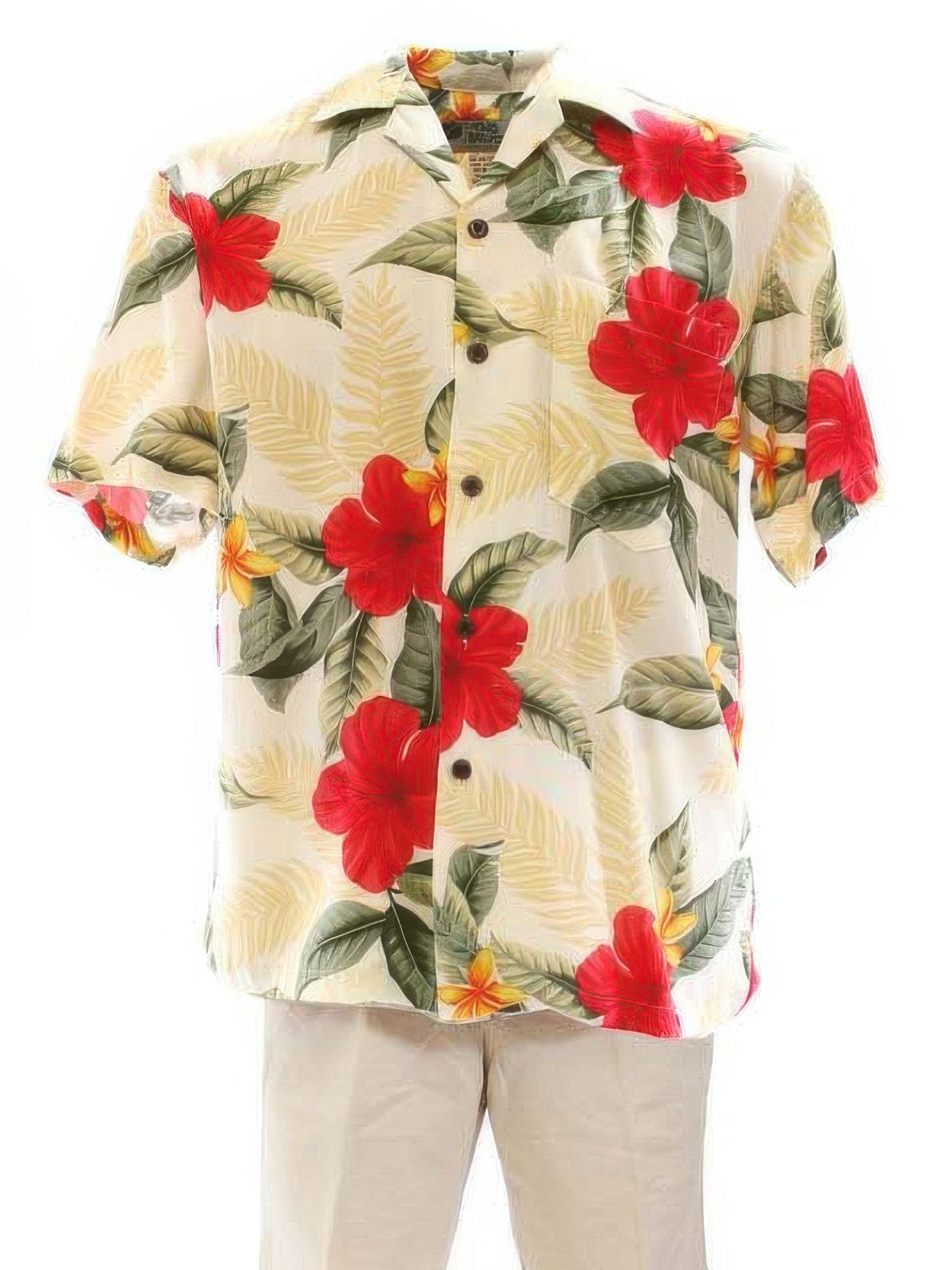 Two Palms - Leilani Cream Rayon Men's Hawaiian Shirt