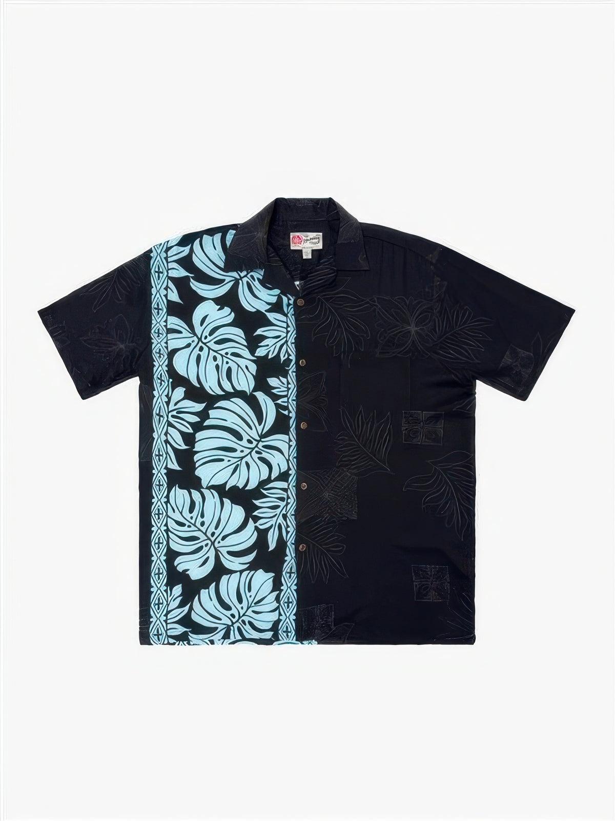 Hilo Hattie - Prince Kuhio Black & Blue Rayon Men's Hawaiian Shirt