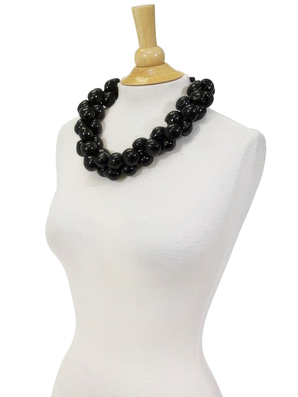 Ka Makani - Black 54 nuts Braided Kukui Choker