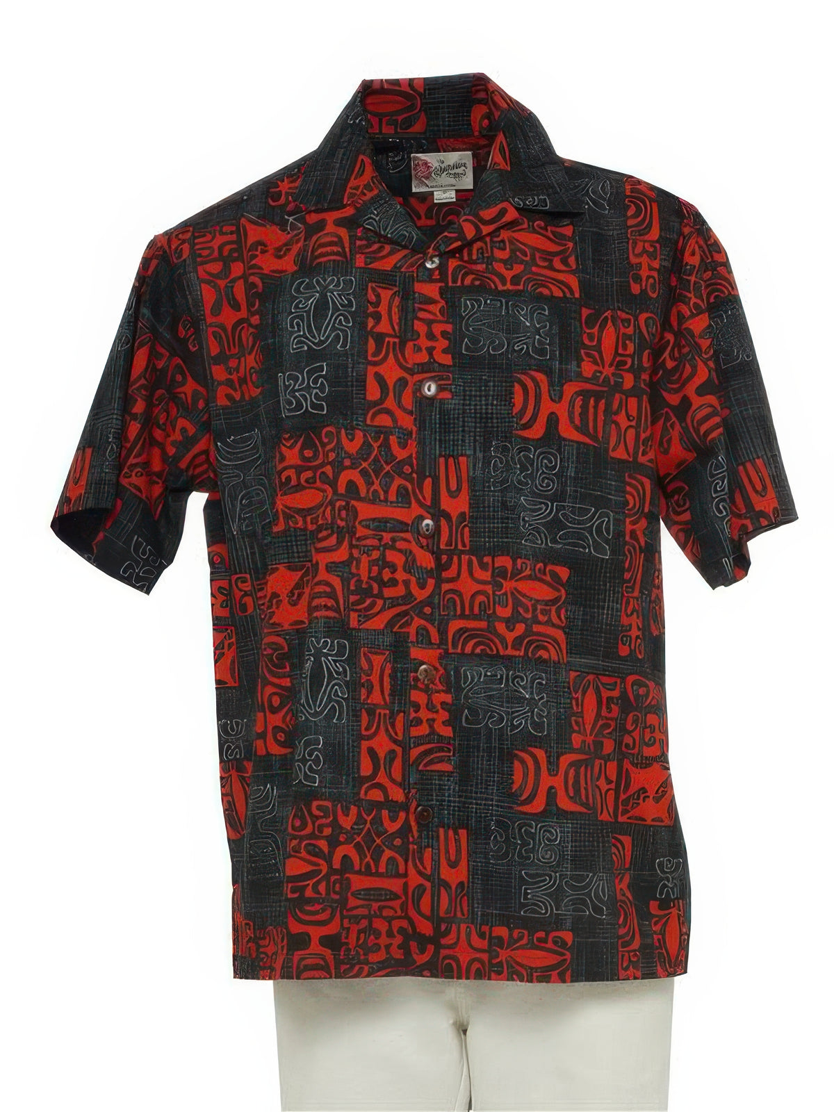 Hilo Hattie - Petro Black Cotton Men's Hawaiian Shirt