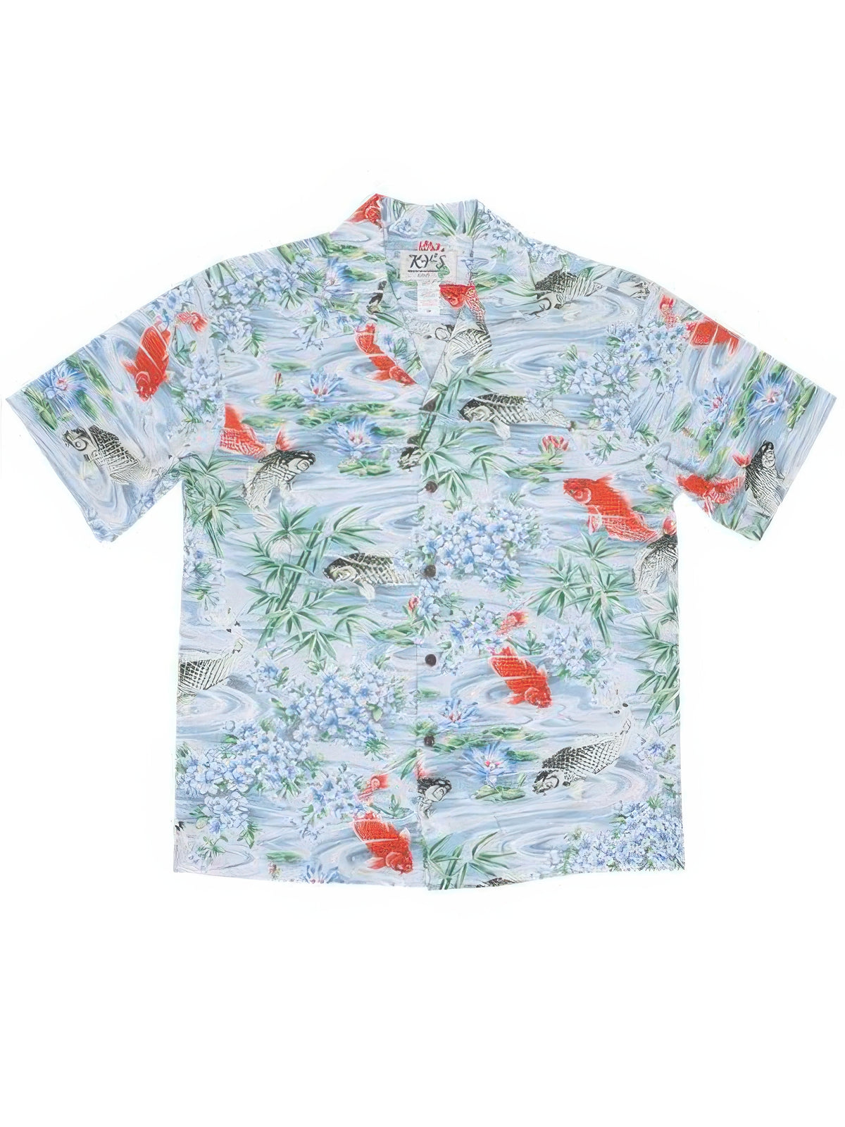 Ky's - Koi Fish Blue Men's Hawaiian Shirt