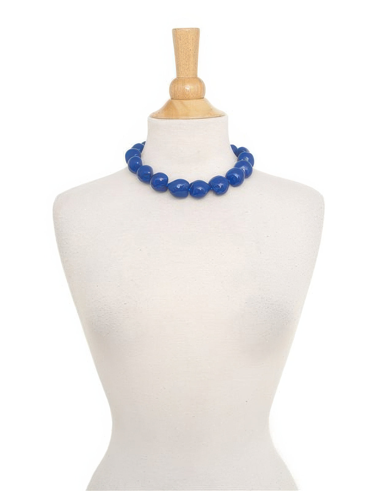 Ka Makani - Blue Painted Kukui Nut Choker