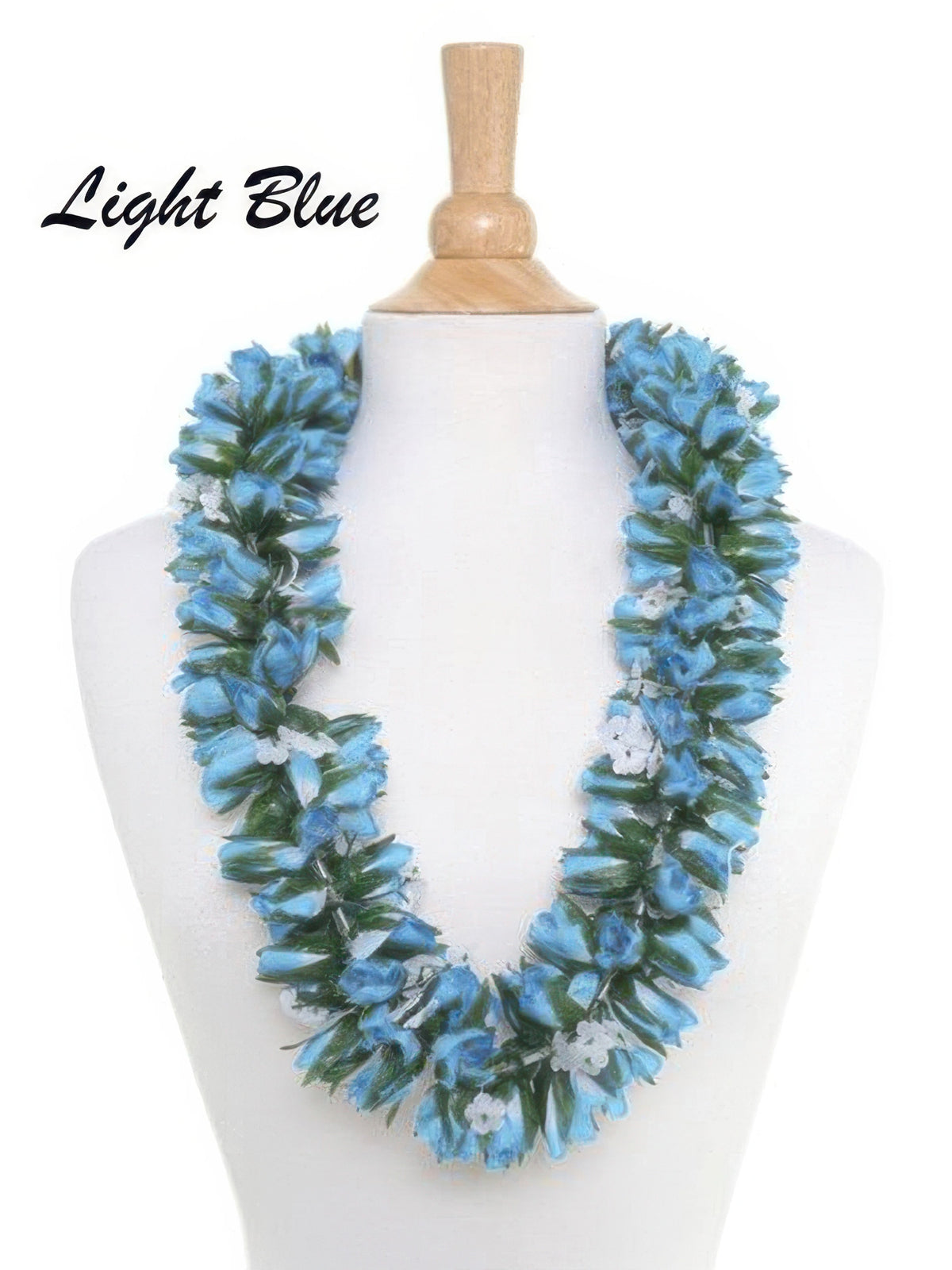Ka Makani - Light Blue Double Rose Bud Lei