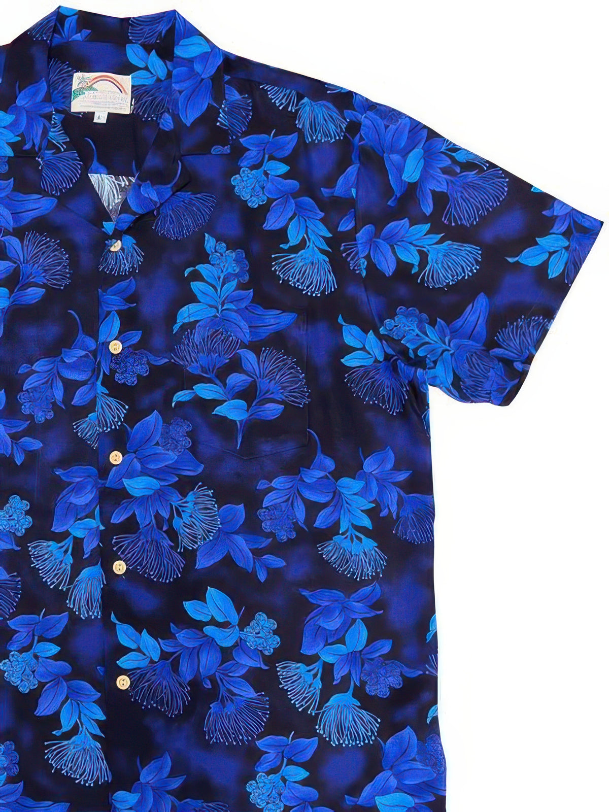 Paradise Found - Ohia Navy Rayon Men's Hawaiian Shirt