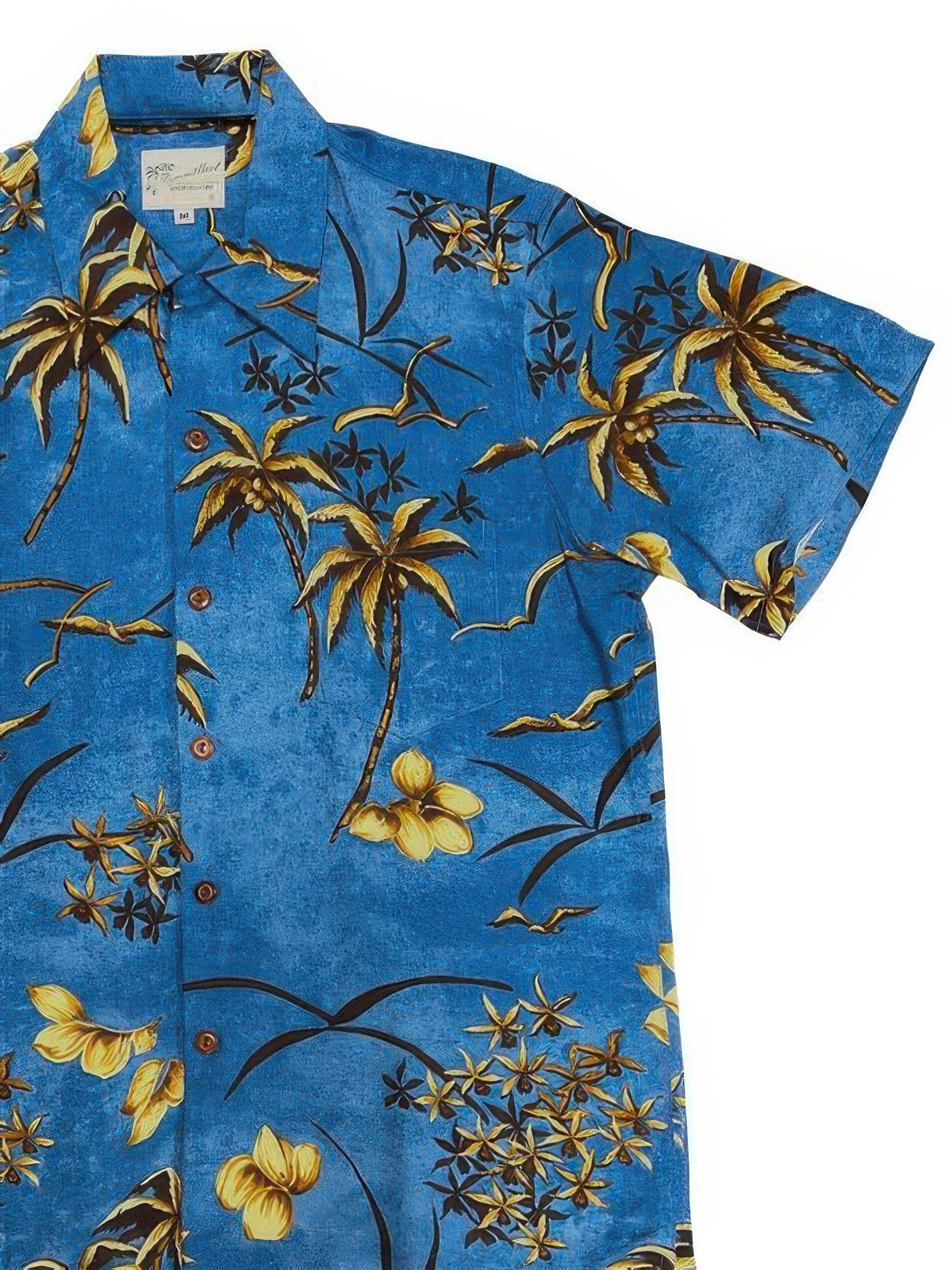 Paradise Found - Vintage Oasis Palm Cool Water Rayon Men's Hawaiian Shirt