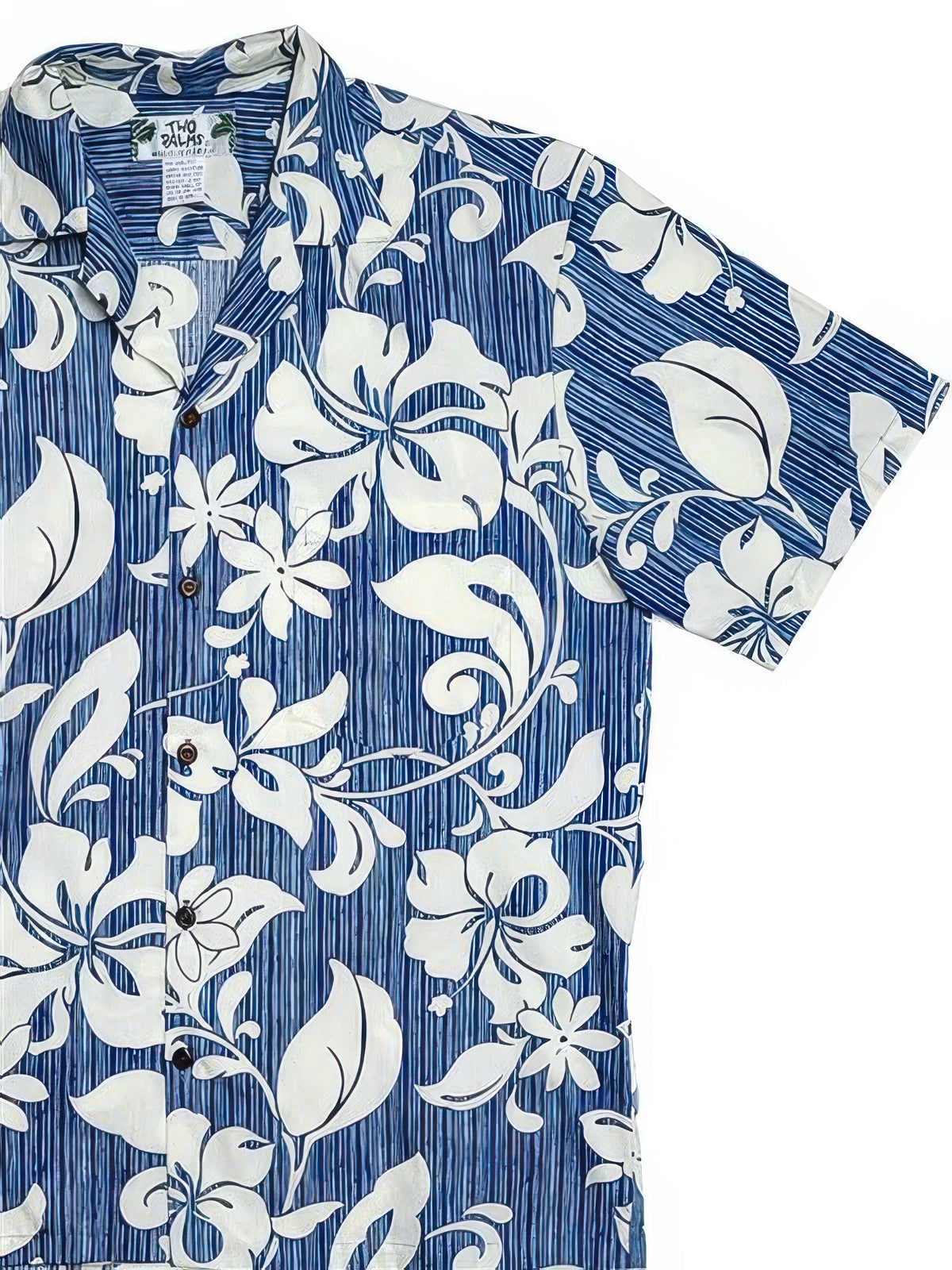 Two Palms - Maui Blue Cotton Men's Hawaiian Shirt