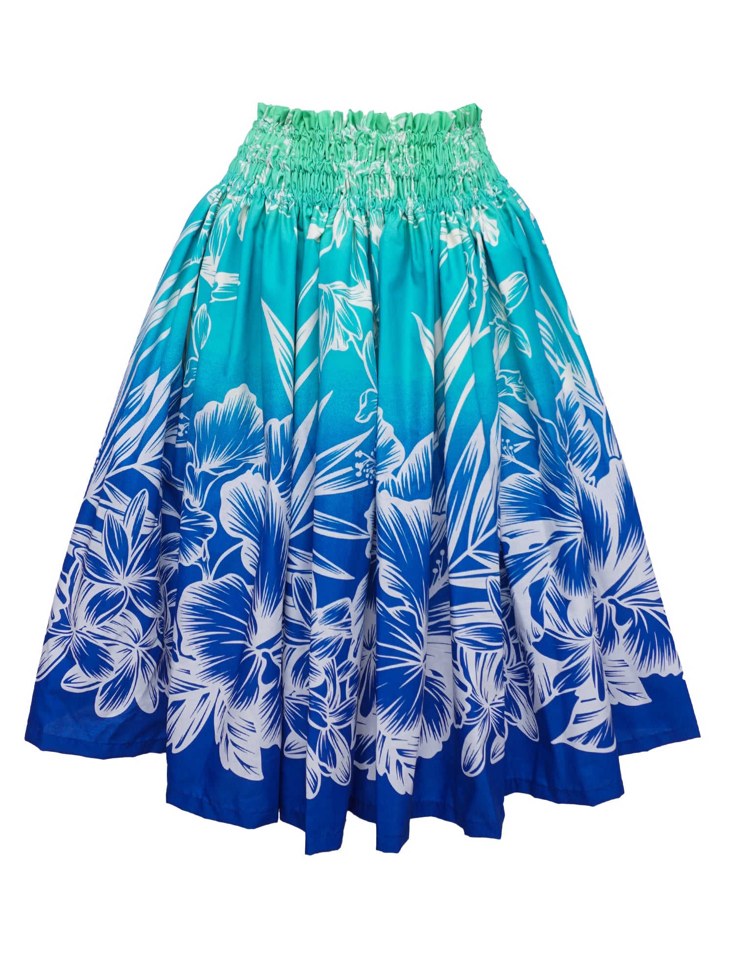 Ka Makani - Hibiscus & Orchid Turquoise & Royal Poly Cotton Hula
