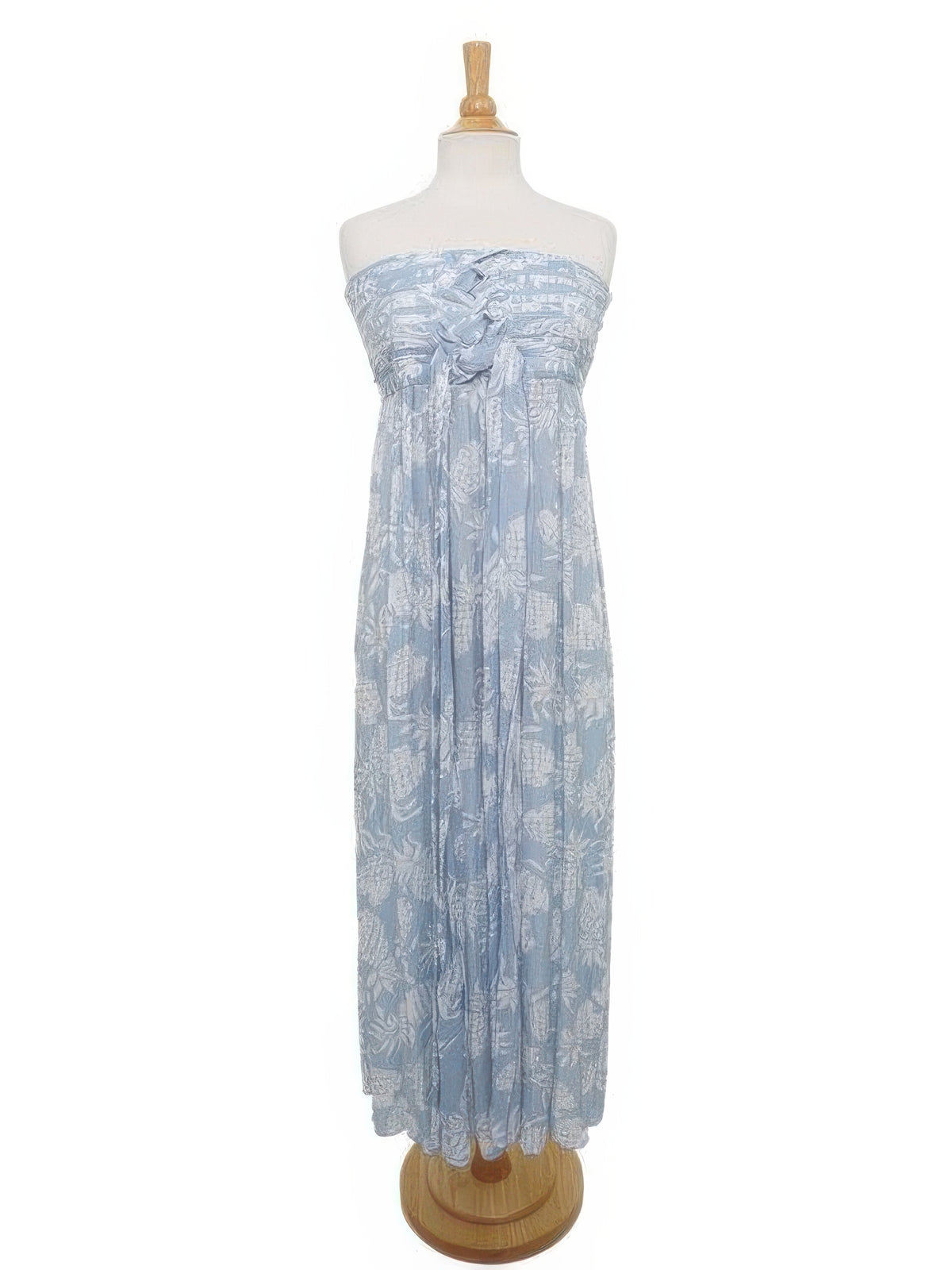 Sarong King - Pineapple Ballad Blue Wailea Long Dress