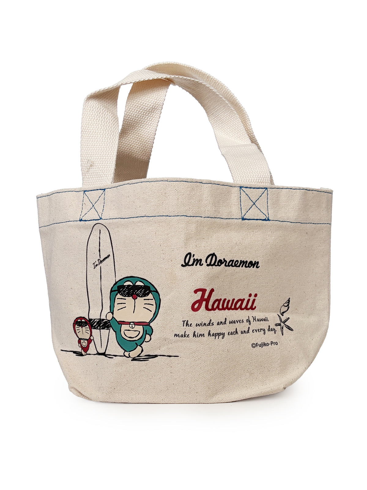 Ka Makani - [Hawaii Exclusive] I'm Doraemon Canvas Mini Tote Bag - Surfboard