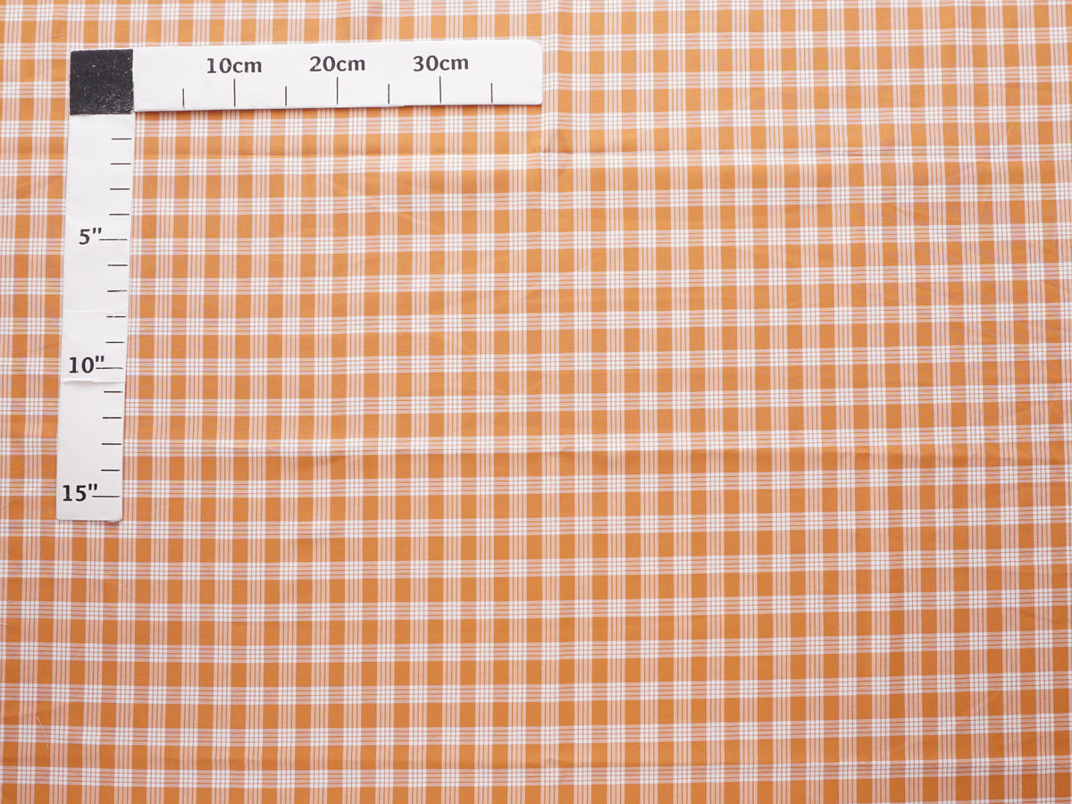 Ka Makani - Antique gold 100% Cotton Twill Gingham Palaka Hawaiian Fabric