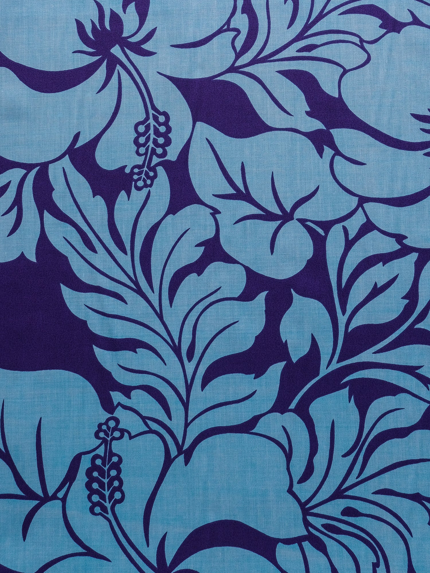 Ka Makani - Hibiscus Aqua & Royal Poly Cotton Hula Pau Skirt / 3