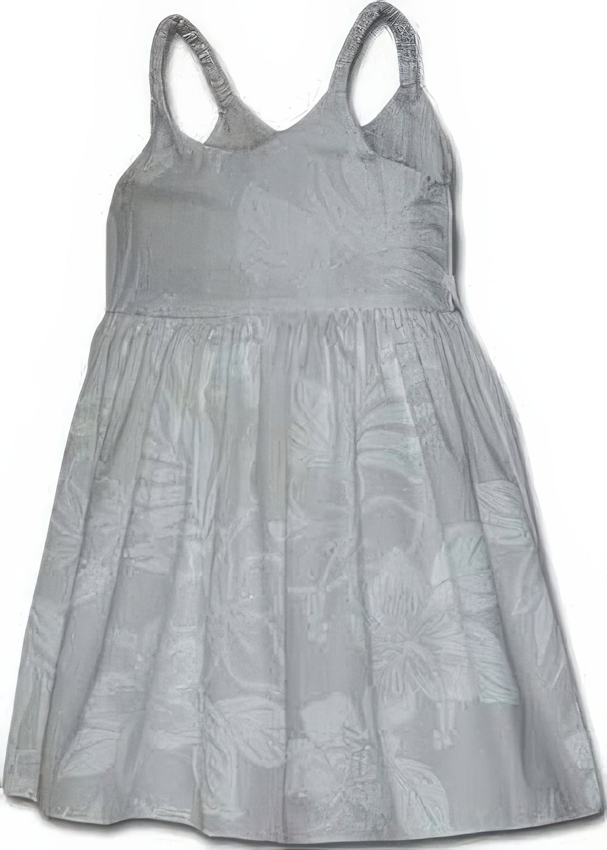 Pacific Legend - White on White Cotton Toddlers Hawaiian Bungee Dress