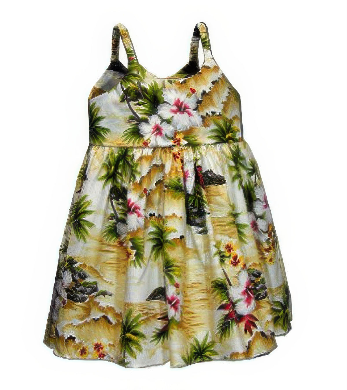 Pacific Legend - Diamond Head Maize Cotton Toddlers Hawaiian Bungee Dress