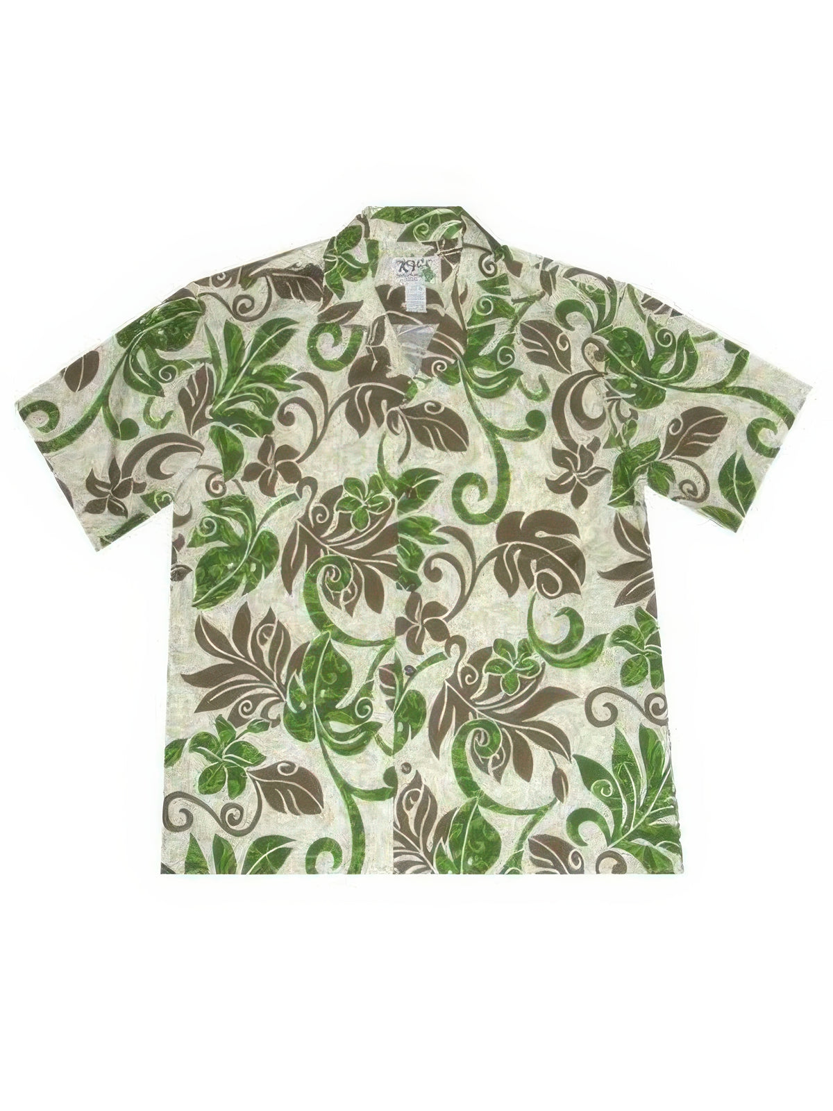 Ky's - Wind Monstera Green Cotton Poplin Men's Hawaiian Shirt