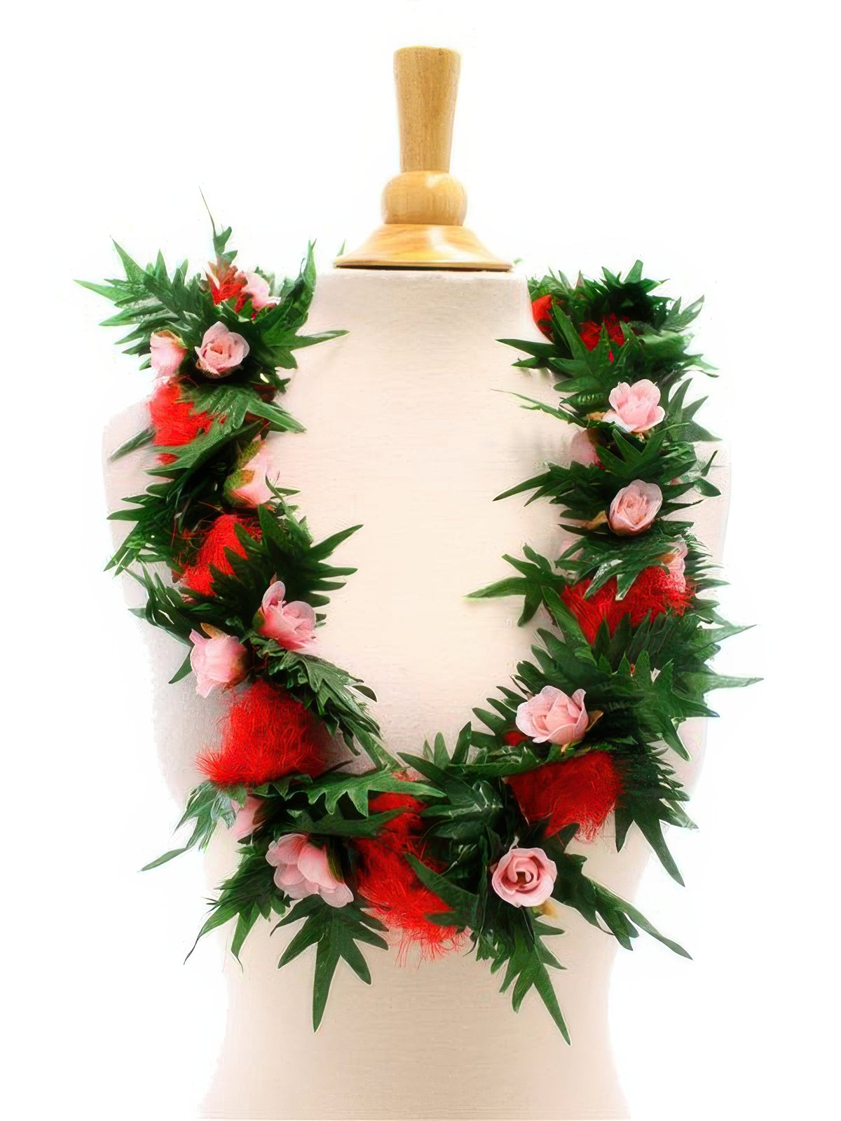 Ka Makani - Red & Pink Ohia Lehua & Rose Lei