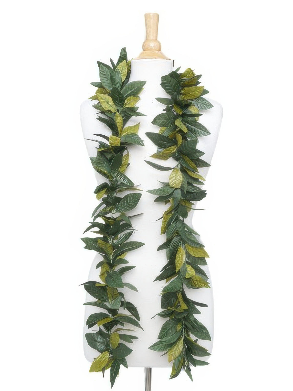 Ka Makani - Two-Tone Green Hawaii Maile Open Double Lei