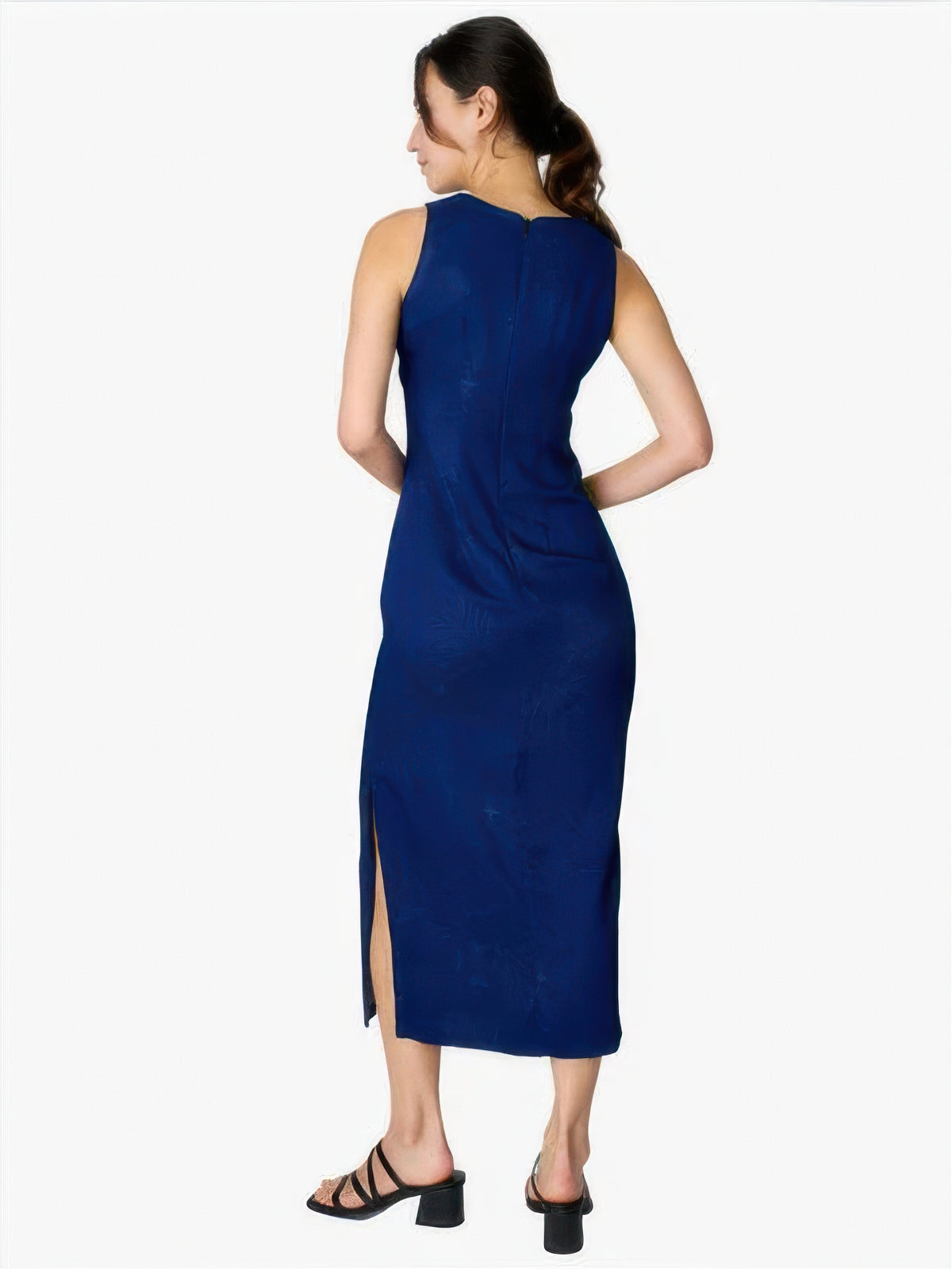 Hilo Hattie - Prince Kuhio Navy & Lime Rayon Piping Neck Long Dress Kamakani Hilo Hattie - Prince Kuhio Navy & Lime Rayon Piping Neck Long Dress Kamakani