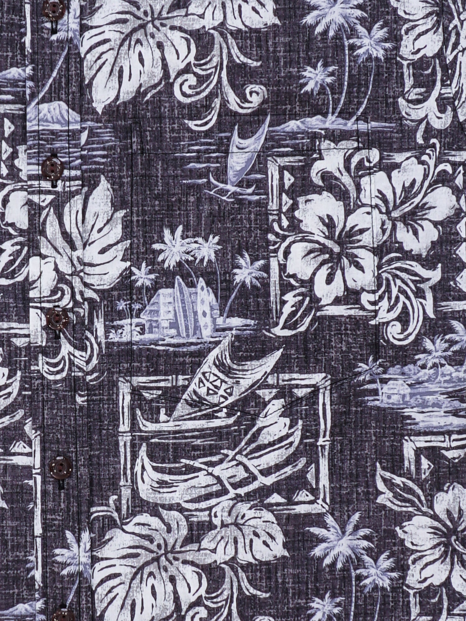 Royal Hawaiian Creations - Pastel Hibiscus Charcoal Reverse Print
